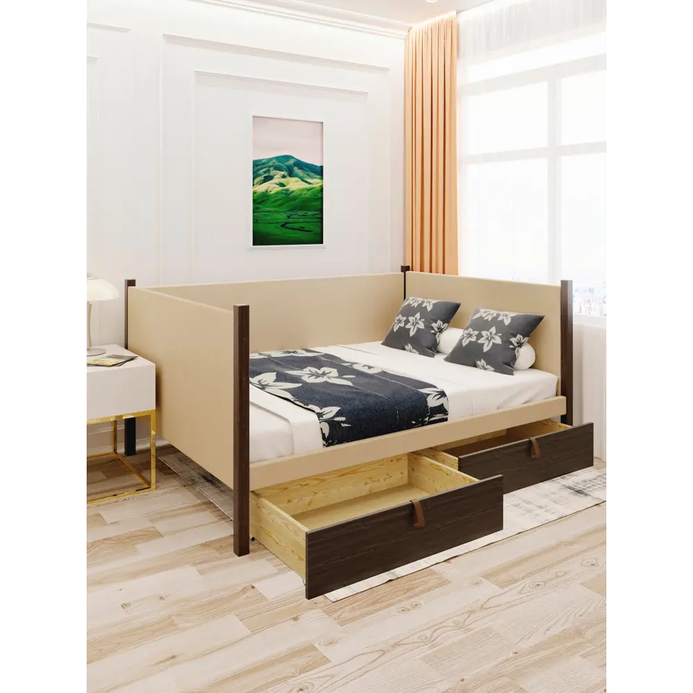 Фото 6 Кровать Solarius Классика tahta-spin-obiv-rs3-120-200ven-full-2yash 130x101x210 см дерево цвет бежевый венге Фото 6 Кровать Solarius Классика tahta-spin-obiv-rs3-120-200ven-full-2yash 130x101x210 см дерево цвет бежевый венге