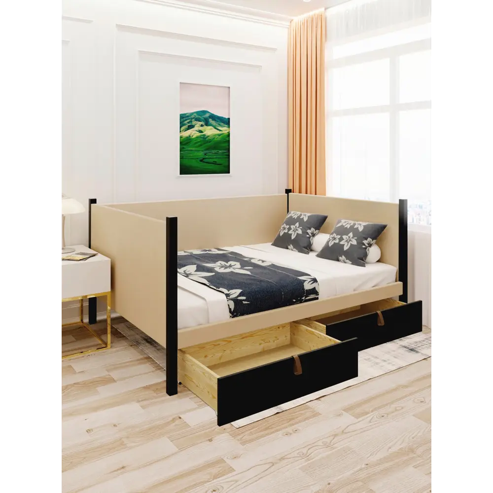 Фото 6 Кровать Solarius Классика tahta-spin-obiv-rs3-120-200onix-full-2yash 130x101x210 см дерево цвет бежевый черный оникс Фото 6 Кровать Solarius Классика tahta-spin-obiv-rs3-120-200onix-full-2yash 130x101x210 см дерево цвет бежевый черный оникс