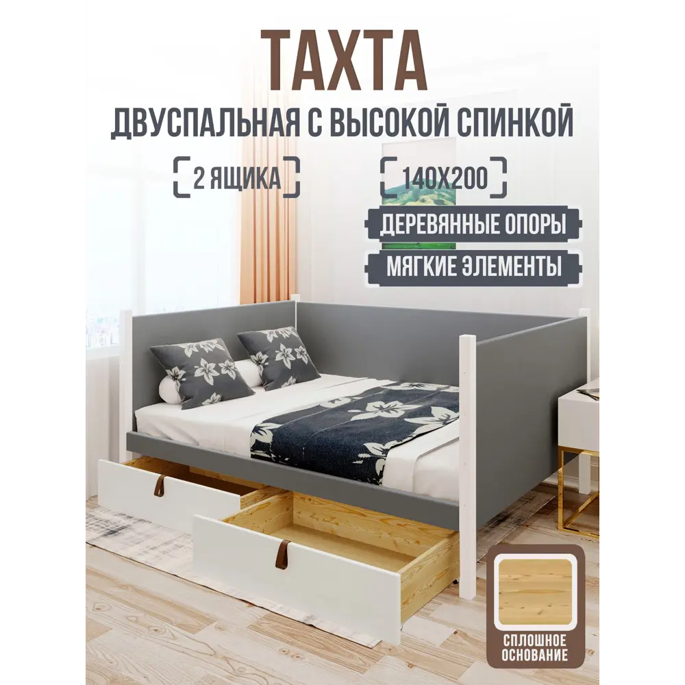 Фото Кровать Solarius Классика tahta-spin-obiv-rs15-140-200bel-full-2yash 150x101x210 см дерево цвет светло-серый белый Фото Кровать Solarius Классика tahta-spin-obiv-rs15-140-200bel-full-2yash 150x101x210 см дерево цвет светло-серый белый