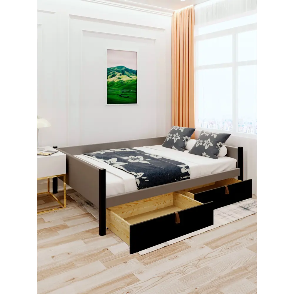 Фото 6 Кровать Solarius Классика tahta-obiv-rs15-140-200onix-2yash 150x63x210 см дерево цвет светло-серый черный оникс Фото 6 Кровать Solarius Классика tahta-obiv-rs15-140-200onix-2yash 150x63x210 см дерево цвет светло-серый черный оникс
