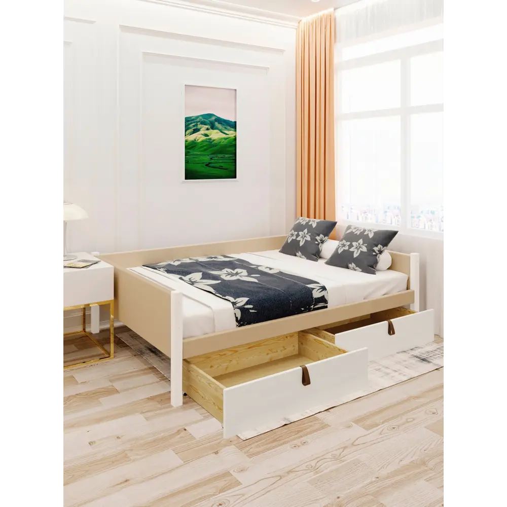 Фото 6 Кровать Solarius Классика tahta-obiv-rs3-140-200bel-2yash 150x63x210 см дерево цвет бежевый белый Фото 6 Кровать Solarius Классика tahta-obiv-rs3-140-200bel-2yash 150x63x210 см дерево цвет бежевый белый