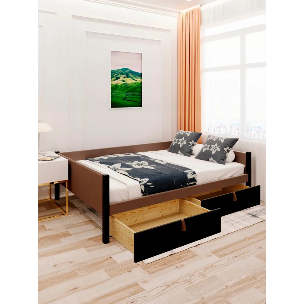 Фото 6 Кровать Solarius Классика tahta-obiv-rs9-140-200onix-full-2yash 150x63x210 см дерево цвет коричневый черный оникс Фото 6 Кровать Solarius Классика tahta-obiv-rs9-140-200onix-full-2yash 150x63x210 см дерево цвет коричневый черный оникс
