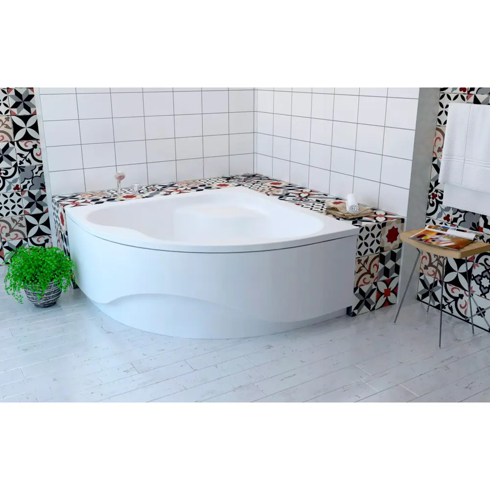 Фото 5 Ванна угловая Lavinia Boho Aveo 20221393R акриловая 150x150 с каркасом, подвесным унитазом, инсталляцией и раковиной в комплекте