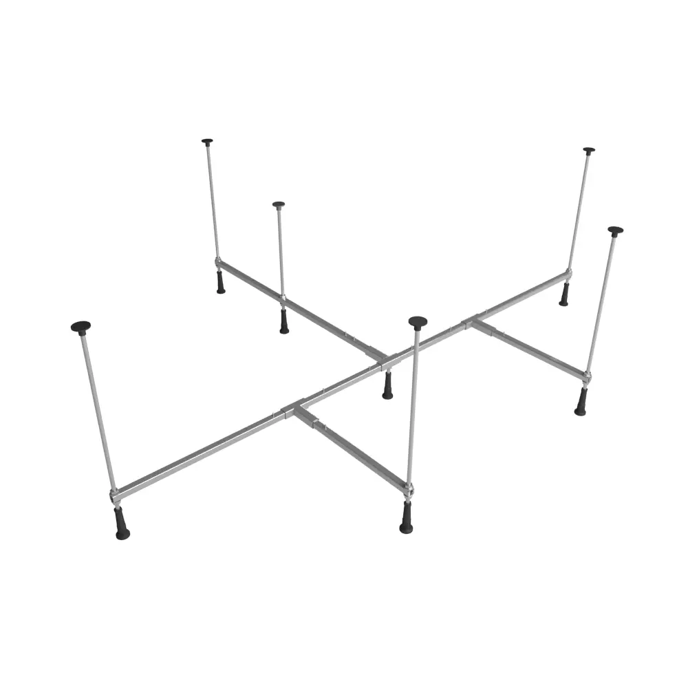 Фото 3 Ванна угловая Lavinia Boho Elegant 20221035R 150x150 см акриловая с каркасом, сливом-переливом и подголовниками