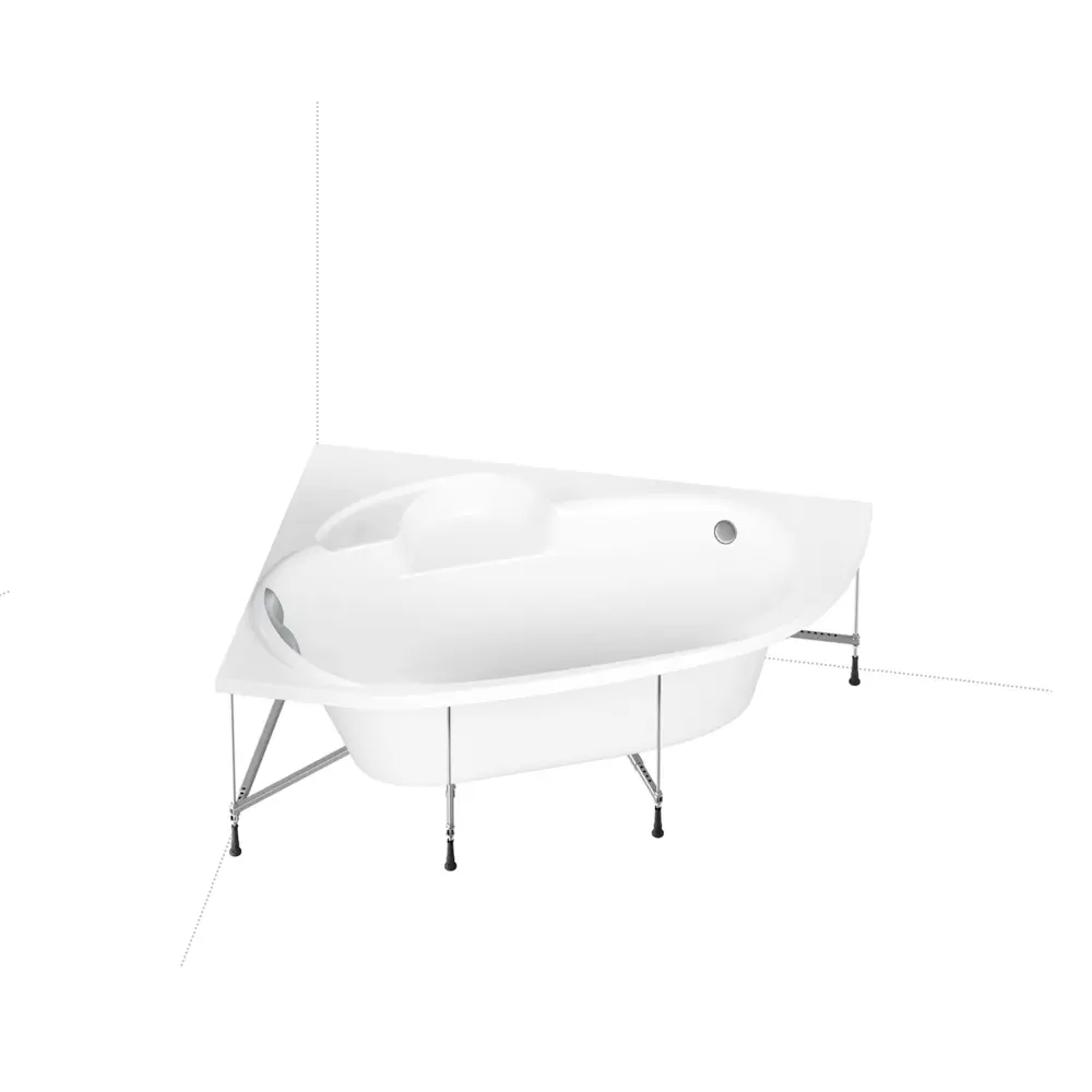 Фото 2 Ванна угловая Lavinia Boho Aveo 20221210R 150x150 см акриловая с подвесным унитазом и инсталляцией