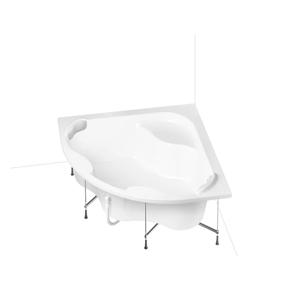 Фото 2 Ванна угловая Lavinia Boho Elegant 20221403R 150x150 см акриловая с подвесным унитазом, инсталляцией и раковиной в комплекте