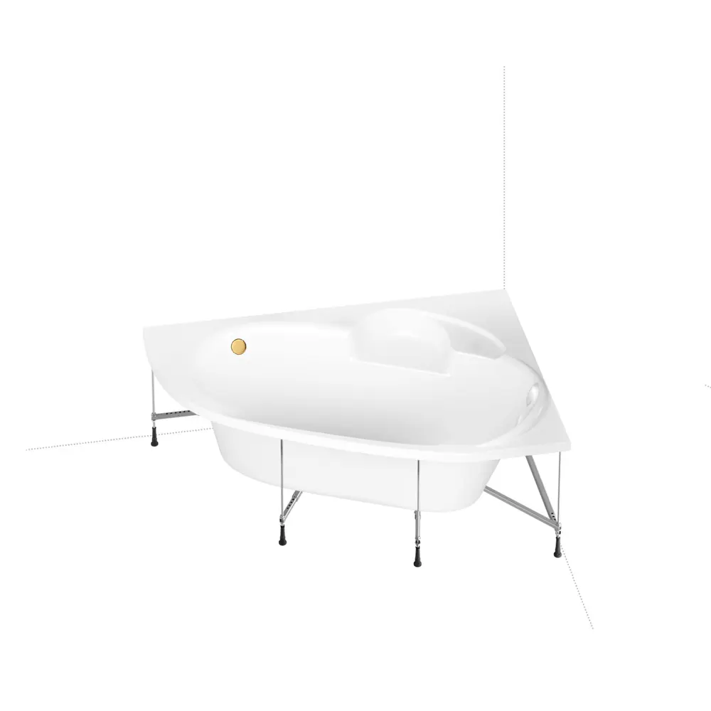 Фото 2 Ванна угловая Lavinia Boho Bell Pro 20221201R правая 170x110 см акриловая с подвесным унитазом и инсталляцией