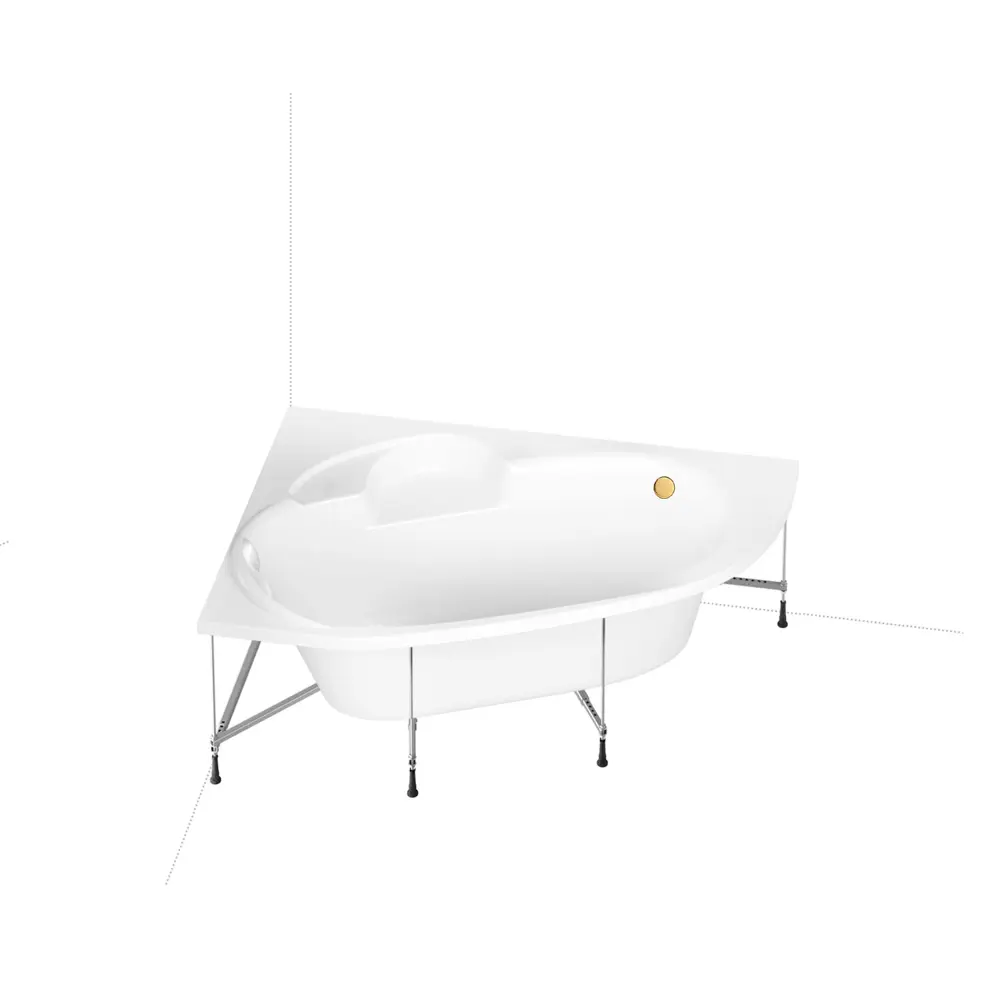 Фото 2 Ванна угловая Lavinia Boho Bell Pro 20221381R левая 170x110 см акриловая с подвесным унитазом, инсталляцией и раковиной в комплекте