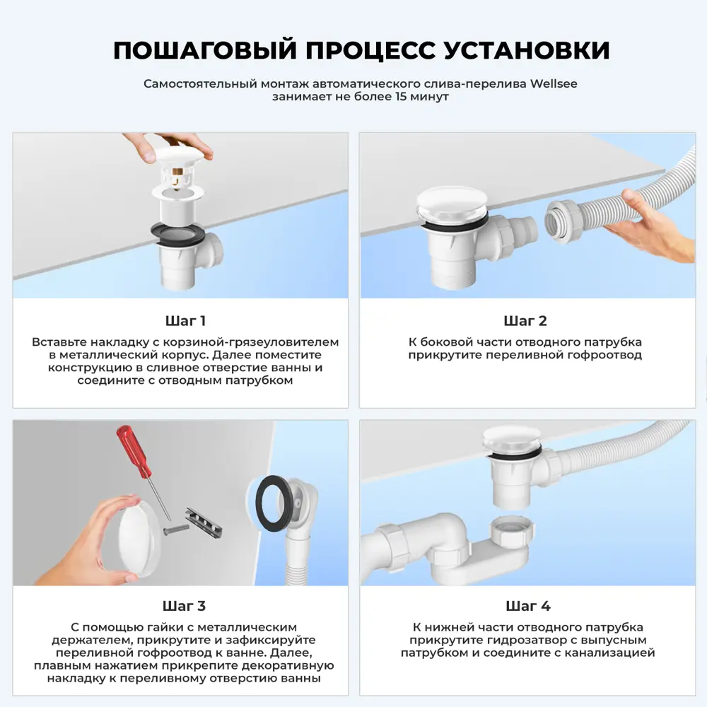 Фото 8 Ванна угловая Lavinia Boho Bell Pro 20221015R левая 170x110 см акриловая с каркасом, сливом-переливом и подголовниками Фото 8 Ванна угловая Lavinia Boho Bell Pro 20221015R левая 170x110 см акриловая с каркасом, сливом-переливом и подголовниками