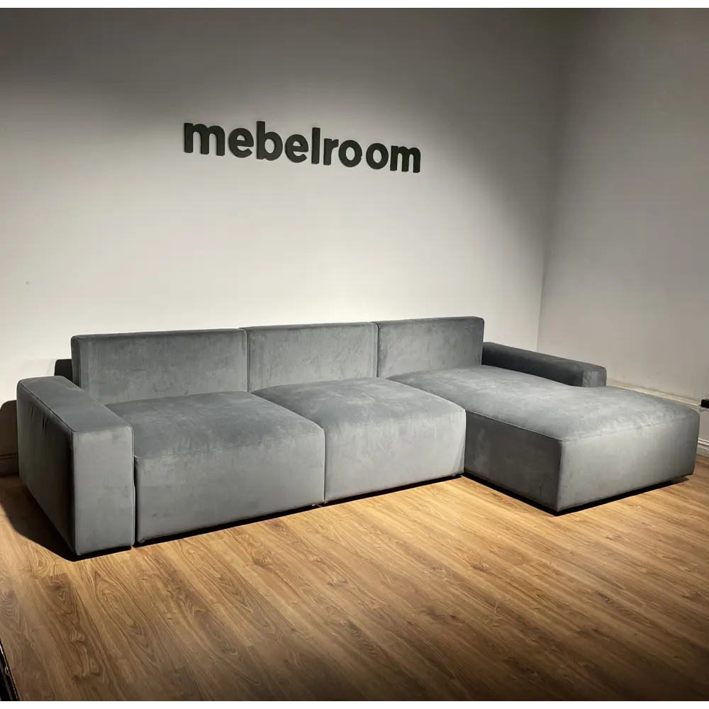 Фото 2 Диван угловой Mebelroom Леон Тедди 320x80x105 см велюр цвет темно-серый Фото 2 Диван угловой Mebelroom Леон Тедди 320x80x105 см велюр цвет темно-серый