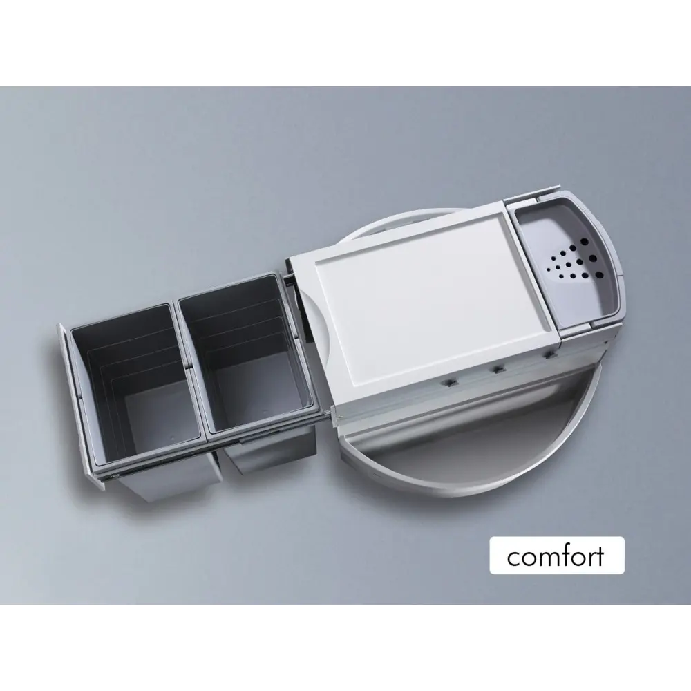 Фото Мусорный контейнер автоматический 40 л Hailo Rondo Comfort пластик цвет светло-серый