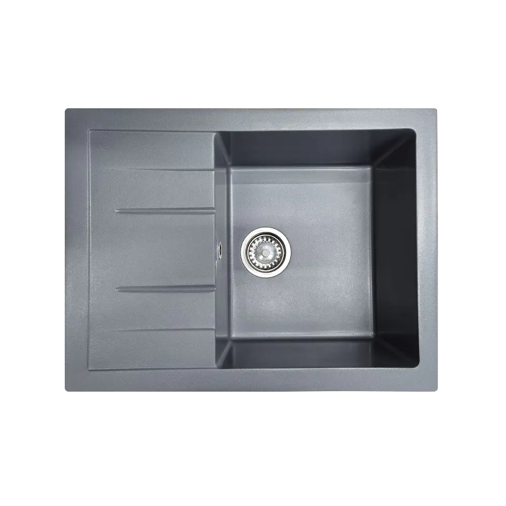 Фото 2 Мойка для кухни врезная с крылом Granfest Quadro GF-Q-650L 65x50 см глубина чаши 19 см мрамор цвет маренго Фото 2 Мойка для кухни врезная с крылом Granfest Quadro GF-Q-650L 65x50 см глубина чаши 19 см мрамор цвет маренго