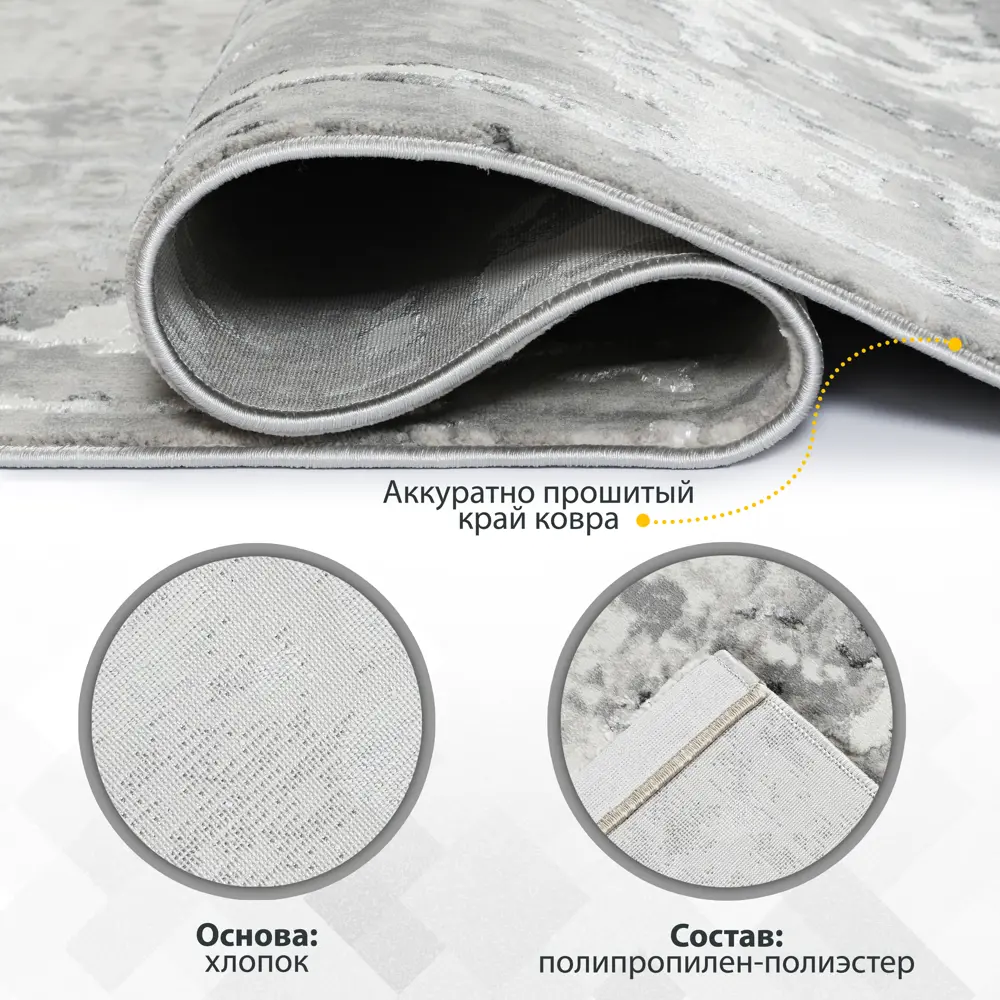 Фото 6 Ковер Avalon Carpet Amber 36540A Blue 83x150 см полипропилен