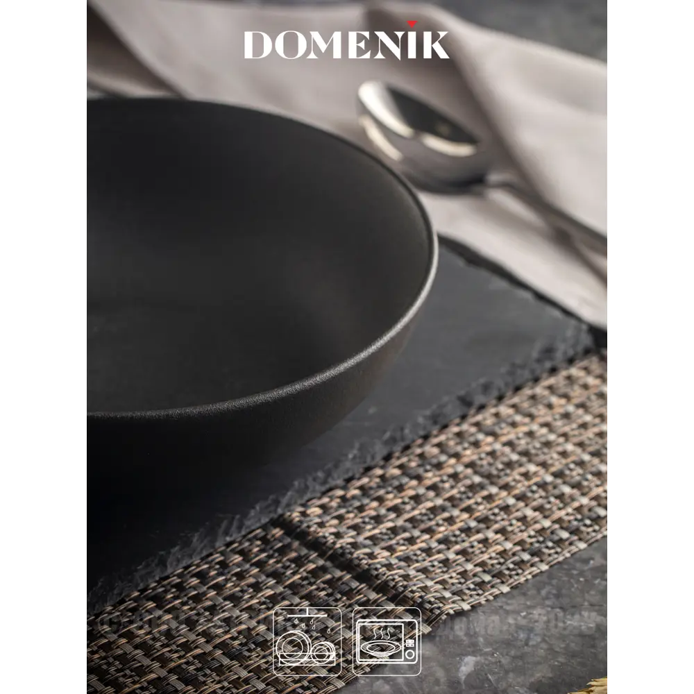 Фото 4 Тарелка 21 см Domenik DM8021-2ECOM Фарфор цвет черный Фото 4 Тарелка 21 см Domenik DM8021-2ECOM Фарфор цвет черный