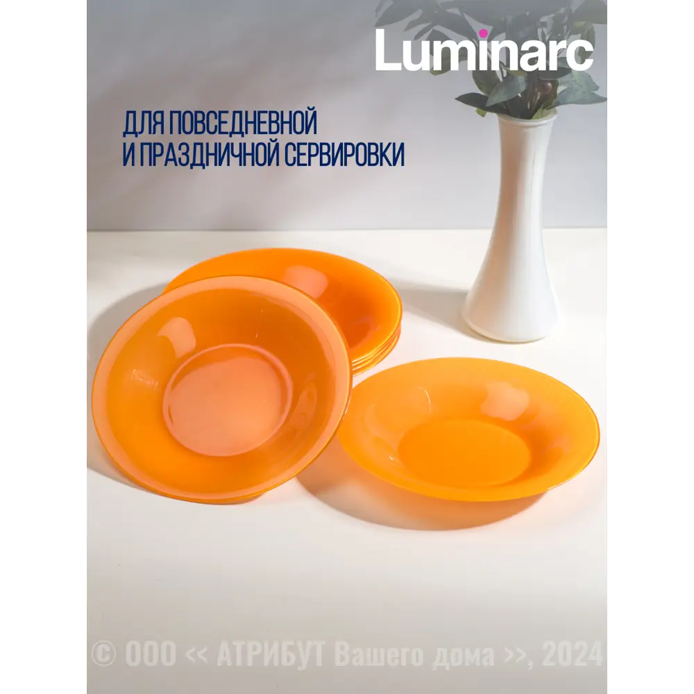 Фото 2 Тарелка 24 см Luminarc Q4619-4ECOM Стекло цвет черный Фото 2 Тарелка 24 см Luminarc Q4619-4ECOM Стекло цвет черный