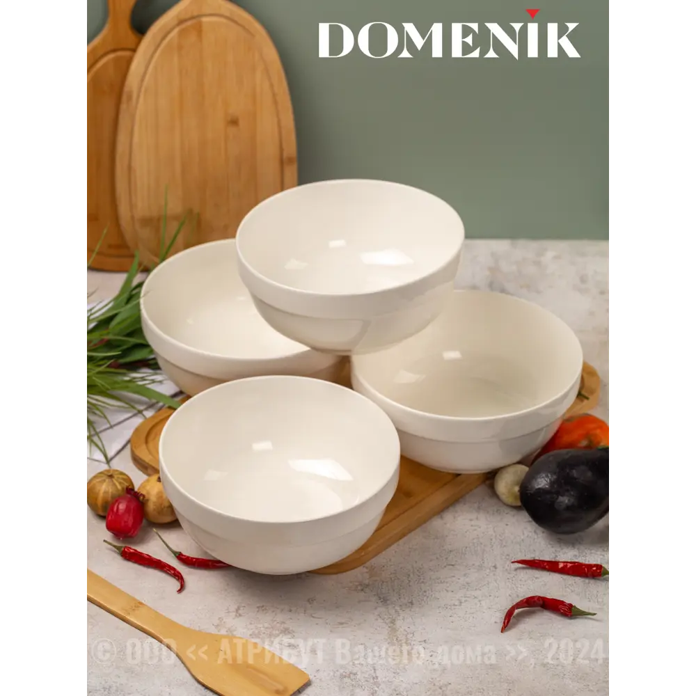 Фото 8 Миска 1700 мл Набор салатников basic 20.3см 2шт Domenik круг Фарфор цвет белый 2 шт Фото 8 Миска 1700 мл Набор салатников basic 20.3см 2шт Domenik круг Фарфор цвет белый 2 шт