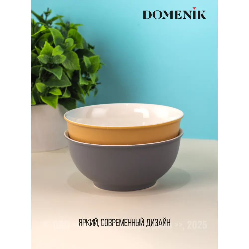 Фото 7 Миска 500 мл Набор салатников go!colors 2шт 14.3см 500мл (коричневый, серый) Domenik круг Фарфор цвет разноцветный 2 шт Фото 7 Миска 500 мл Набор салатников go!colors 2шт 14.3см 500мл (коричневый, серый) Domenik круг Фарфор цвет разноцветный 2 шт