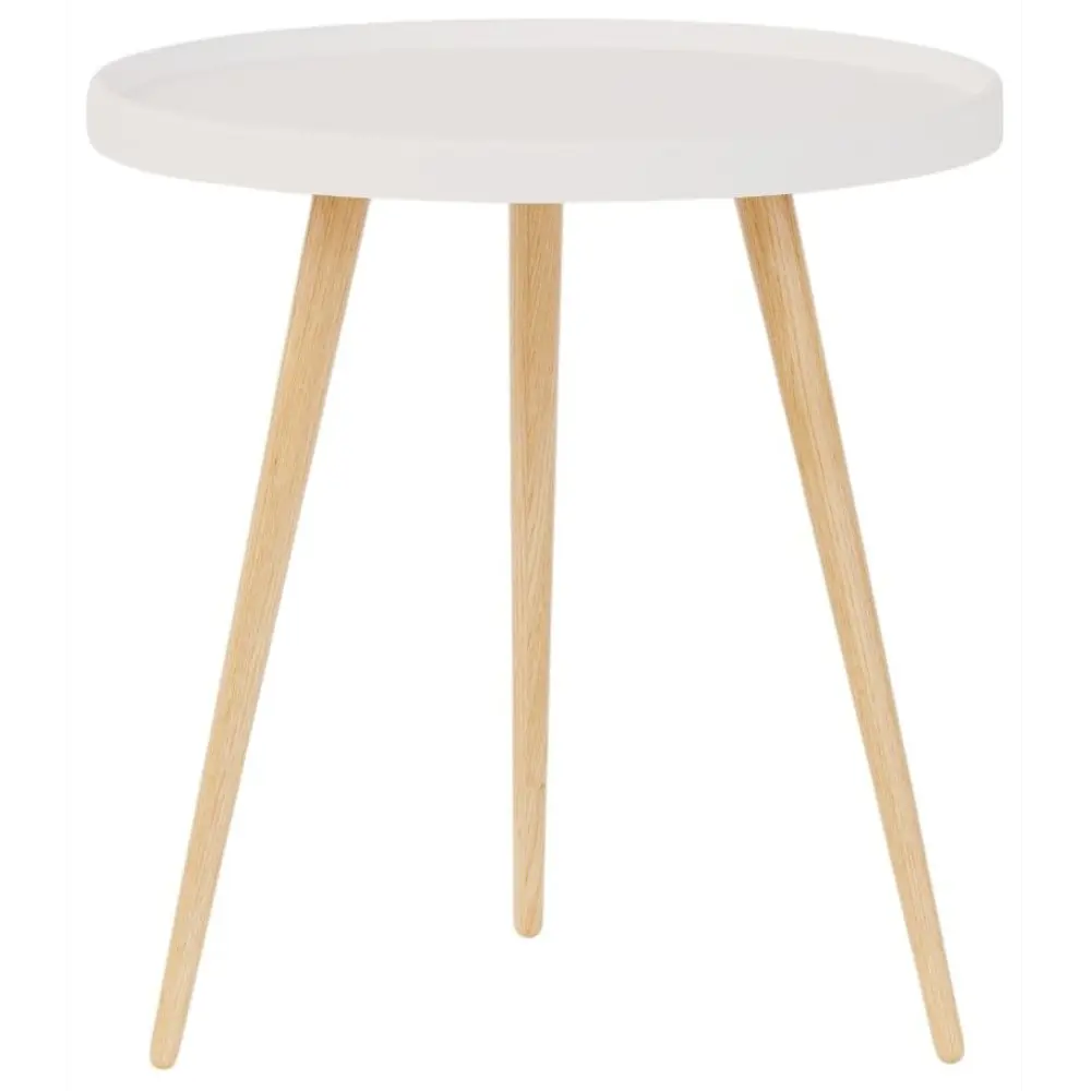 Фото 2 Журнальный столик круглый Lavaris 45x45x48 см белый