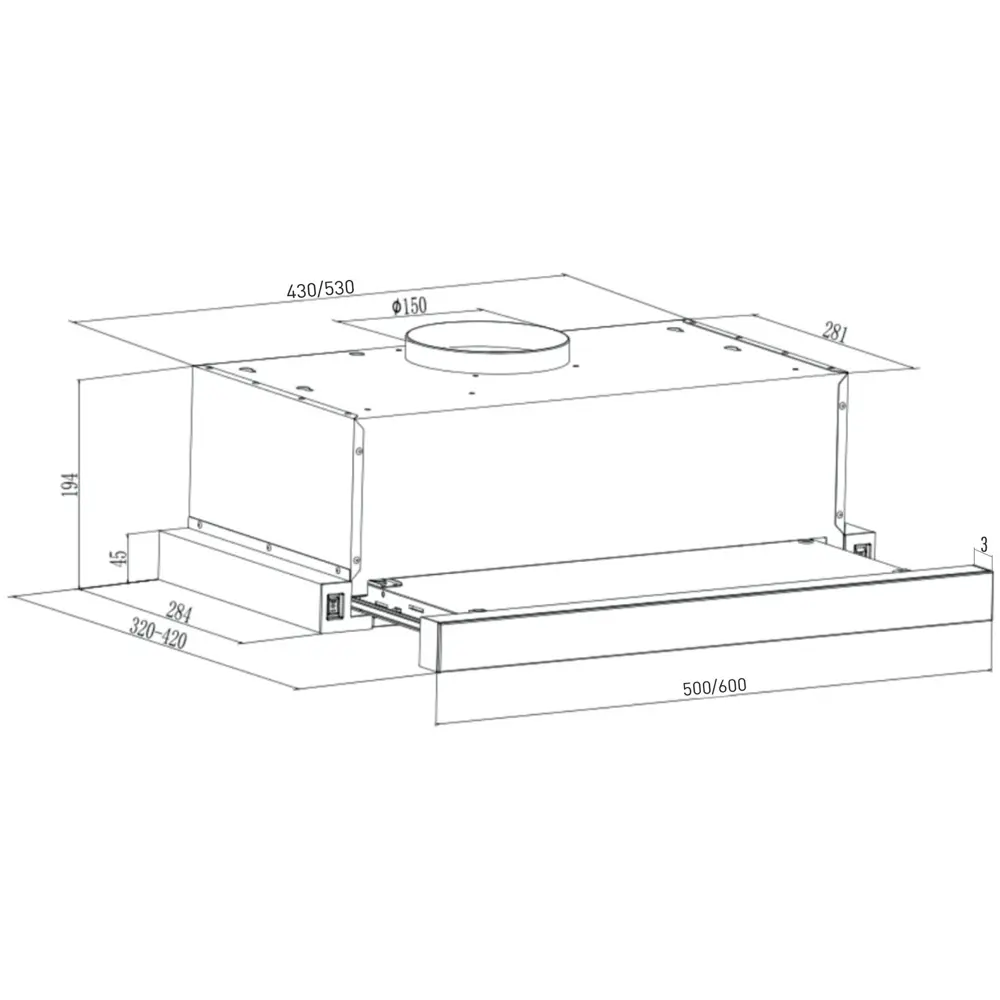 Фото 3 Встраиваемая вытяжка Making oasis everywhere UV-60 60 см цвет бежевый