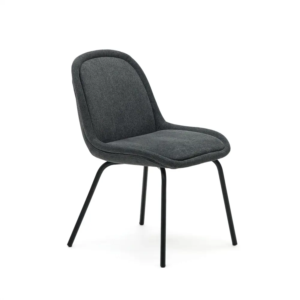 Фото Стул La forma Aimin 63x85x51 см текстиль цвет черный Фото Стул La forma Aimin 63x85x51 см текстиль цвет черный