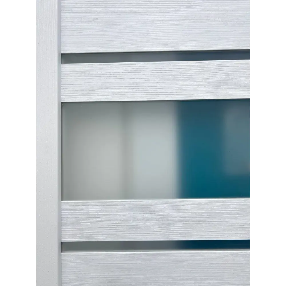 Фото 5 Комплект межкомнатной двери Wanmark D29 остеклённая 200x90см ПВХ цвет белый бланко с коробом и наличниками Фото 5 Комплект межкомнатной двери Wanmark D29 остеклённая 200x90см ПВХ цвет белый бланко с коробом и наличниками