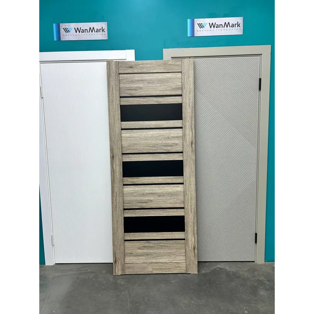 Фото 3 Комплект межкомнатной двери Wanmark D29 остеклённая 190x55см ПВХ цвет рустик пепельный с коробом и наличниками Фото 3 Комплект межкомнатной двери Wanmark D29 остеклённая 190x55см ПВХ цвет рустик пепельный с коробом и наличниками