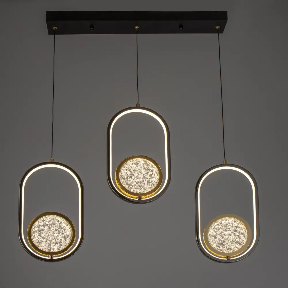 Фото 2 Светильник подвесной светодиодный Bayerlux 9254661 3 м² нейтральный белый свет цвет золотой Фото 2 Светильник подвесной светодиодный Bayerlux 9254661 3 м² нейтральный белый свет цвет золотой