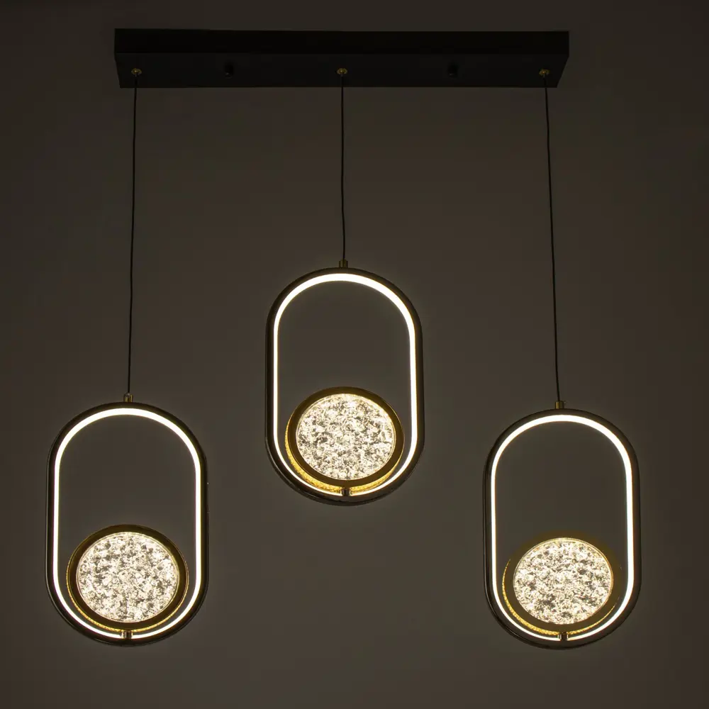 Фото 3 Светильник подвесной светодиодный Bayerlux 9254661 3 м² нейтральный белый свет цвет золотой Фото 3 Светильник подвесной светодиодный Bayerlux 9254661 3 м² нейтральный белый свет цвет золотой