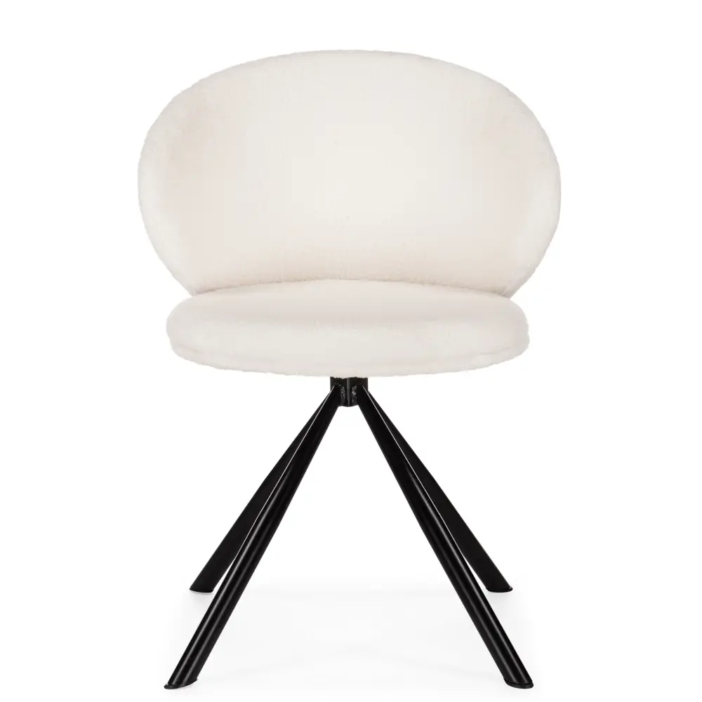 Фото 4 Стул Woodville Solomon 48x80x67 см текстиль цвет white / black Фото 4 Стул Woodville Solomon 48x80x67 см текстиль цвет white / black
