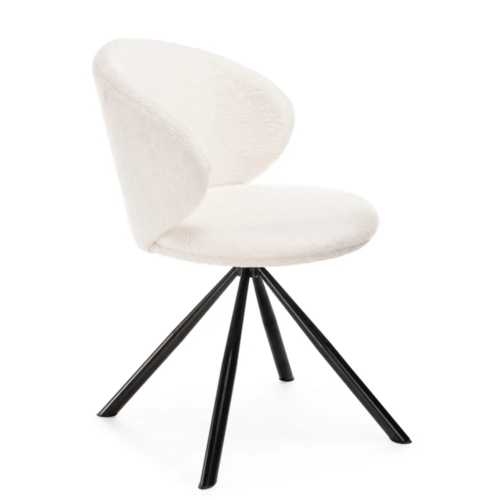 Фото 3 Стул Woodville Solomon 48x80x67 см текстиль цвет white / black Фото 3 Стул Woodville Solomon 48x80x67 см текстиль цвет white / black
