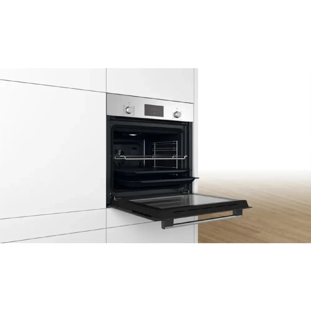 Фото 4 Встраиваемый духовой шкаф Bosch HBF512BS1T 67х67х69 см цвет серый / серебристый