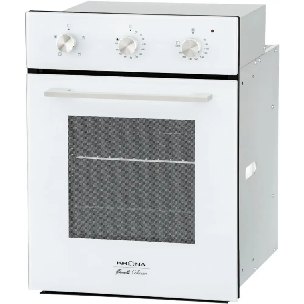 Фото 3 Встраиваемый духовой шкаф Krona Breve 45 66х66х51 см цвет белый Фото 3 Встраиваемый духовой шкаф Krona Breve 45 66х66х51 см цвет белый