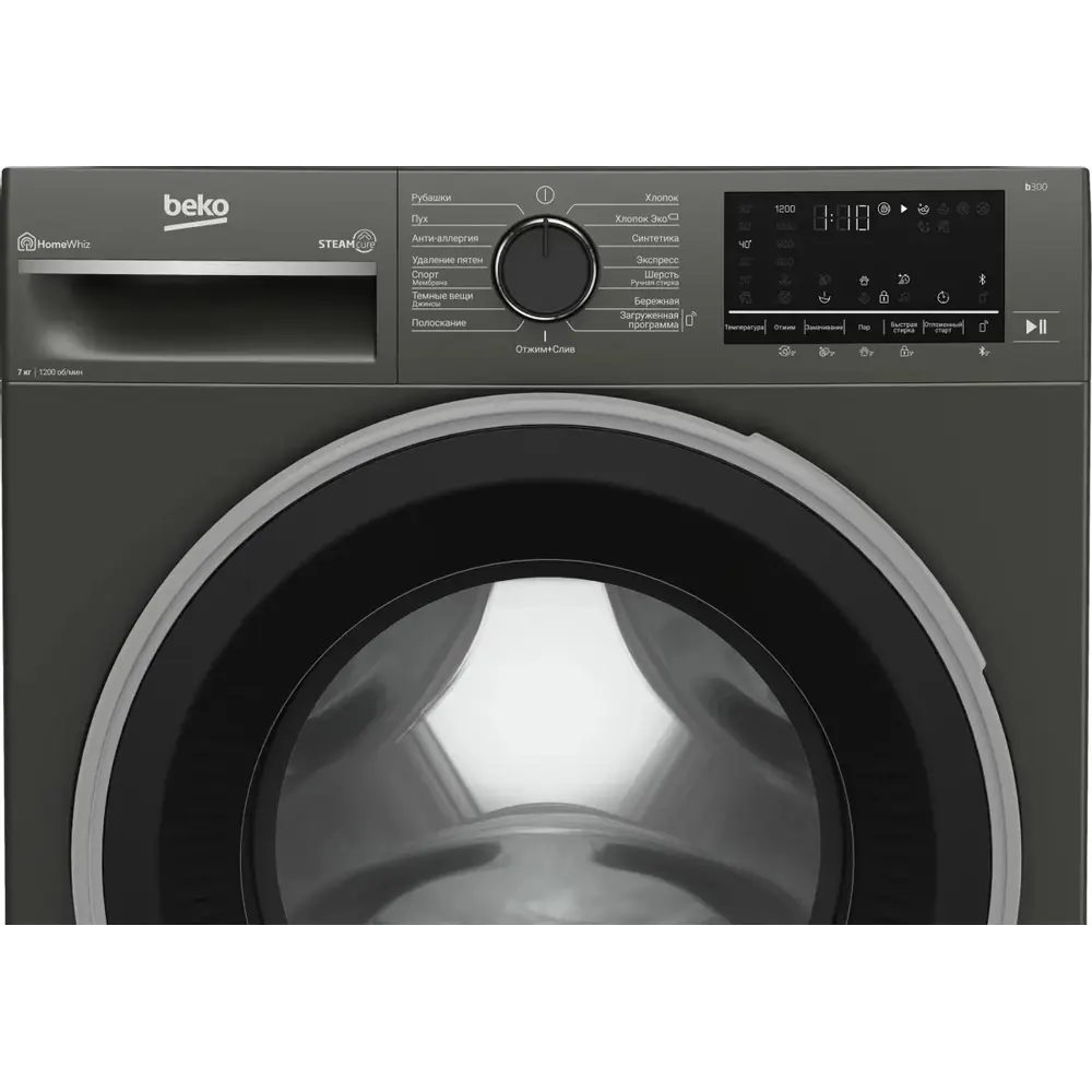 Фото 4 Стиральная машина Beko B3wfr572ab 60x84.5x49.6см 7 кг цвет антрацит Фото 4 Стиральная машина Beko B3wfr572ab 60x84.5x49.6см 7 кг цвет антрацит