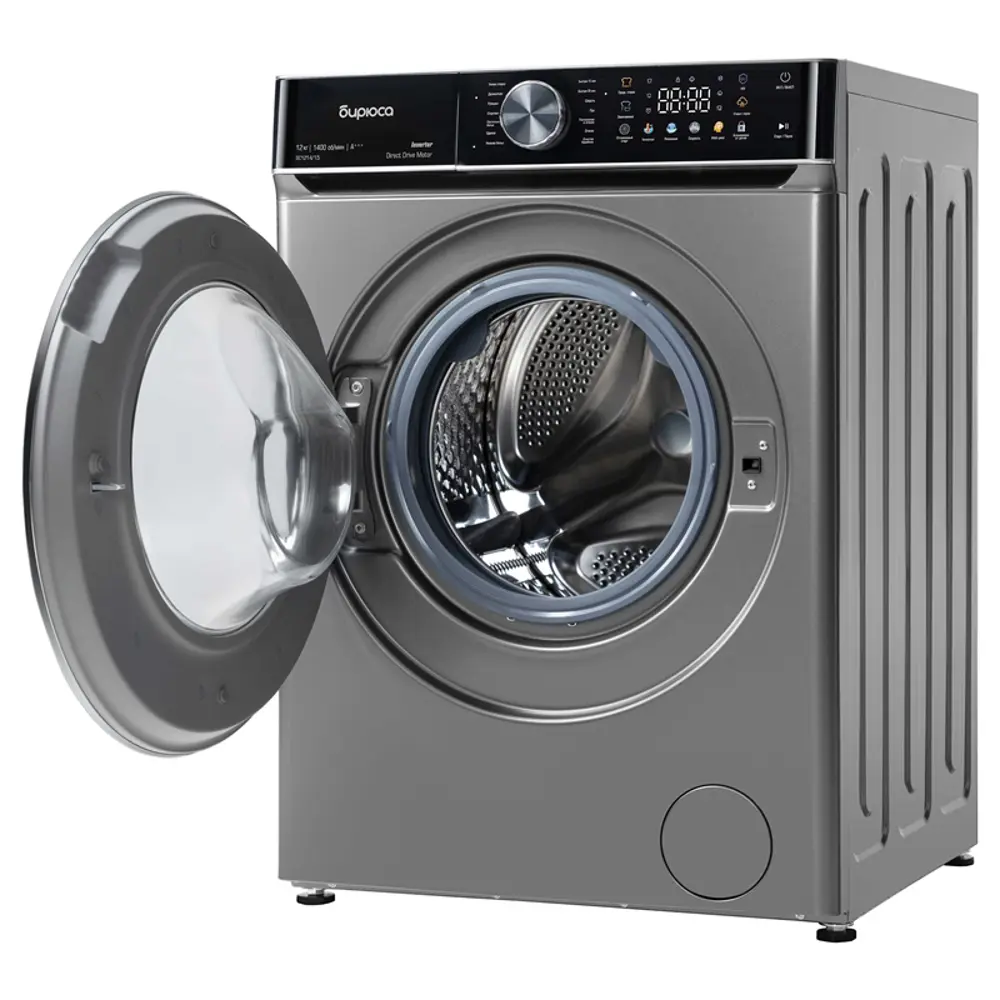 Фото 2 Отдельно стоящая стиральная машина Бирюса Wm-sc1214_15 s 59.5x85x64 см 12 кг цвет хромированный серый