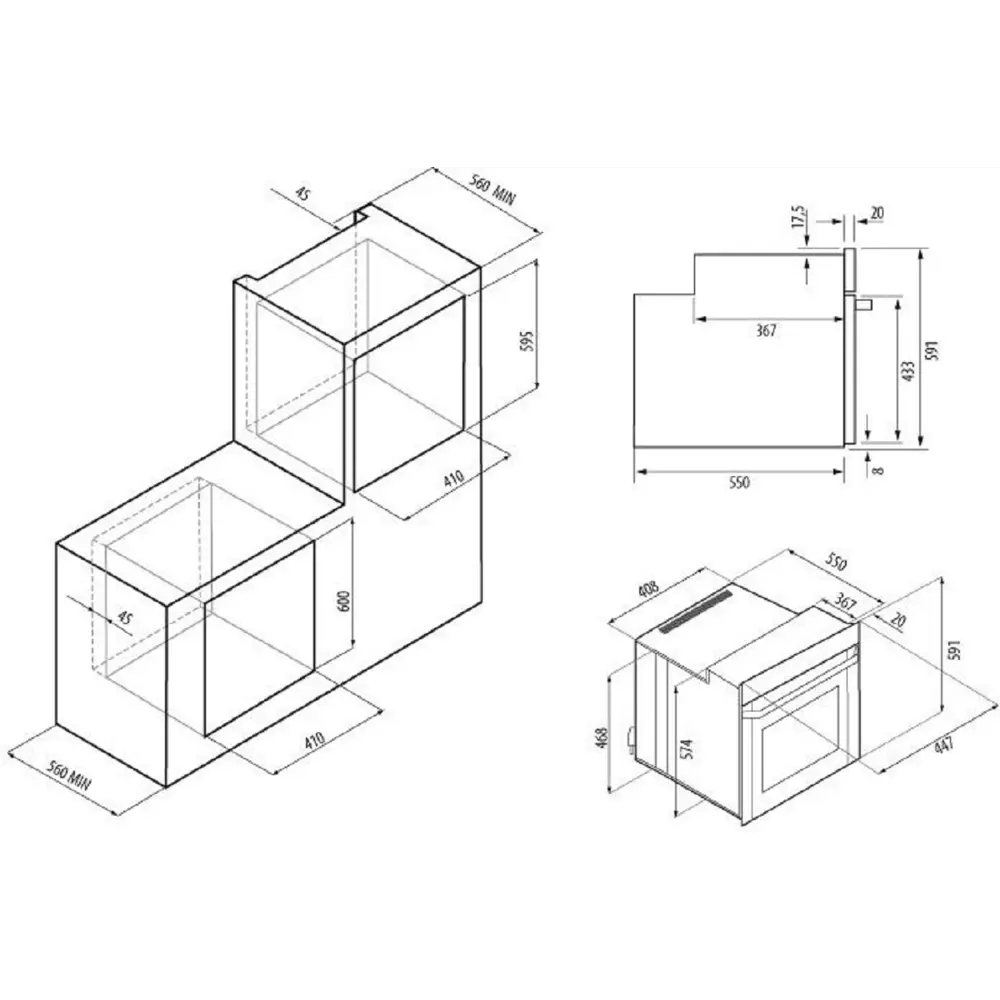 Фото 7 Встраиваемый духовой шкаф Krona Corrente 45 65х66х51 см цвет белый Фото 7 Встраиваемый духовой шкаф Krona Corrente 45 65х66х51 см цвет белый