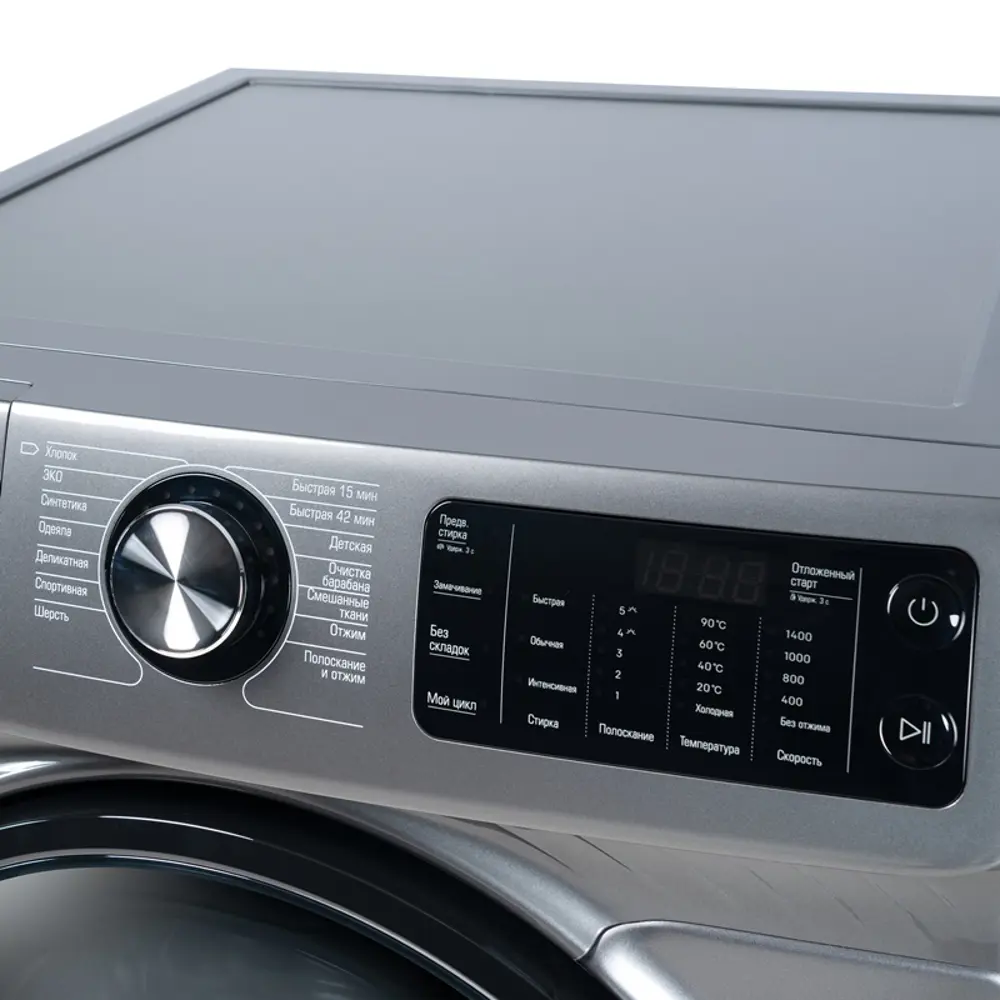 Фото 3 Отдельно стоящая стиральная машина Бирюса Wm-sbm1014_15 m 59.5x85x64 см 10 кг цвет металл