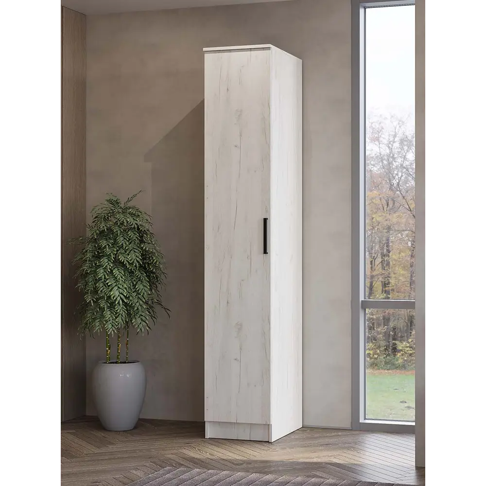 Фото 3 Шкаф распашной Bts УТ-00124687 40x221.6x61 см ЛДСП цвет дуб крафт белый