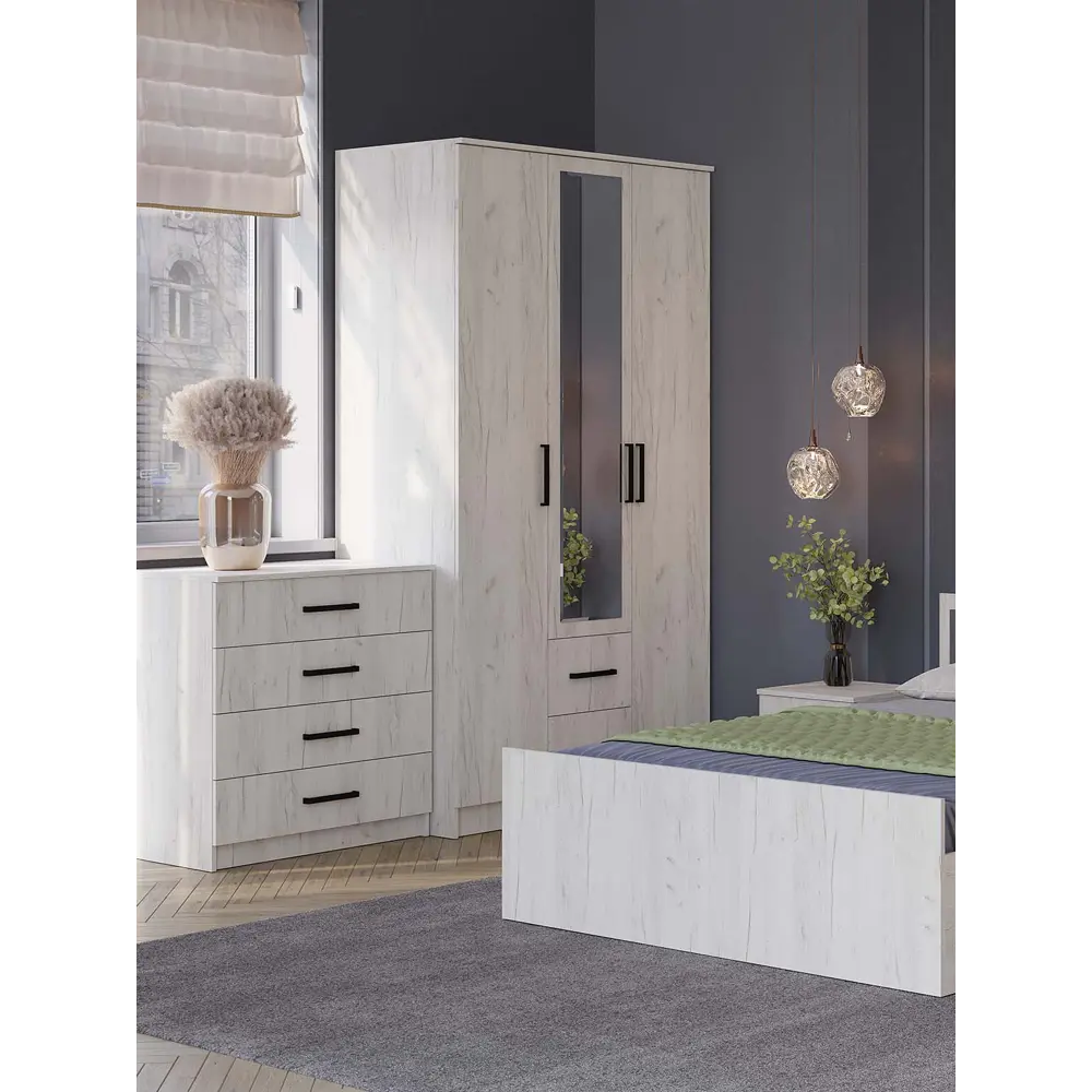 Фото 3 Шкаф распашной Bts УТ-00124690 120x221.6x61 см ЛДСП цвет дуб крафт белый Фото 3 Шкаф распашной Bts УТ-00124690 120x221.6x61 см ЛДСП цвет дуб крафт белый