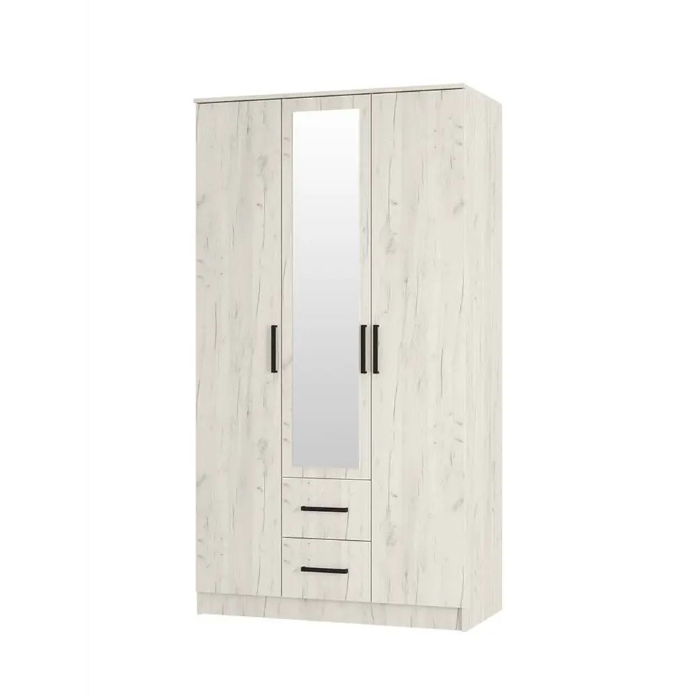 Фото Шкаф распашной Bts УТ-00124690 120x221.6x61 см ЛДСП цвет дуб крафт белый Фото Шкаф распашной Bts УТ-00124690 120x221.6x61 см ЛДСП цвет дуб крафт белый