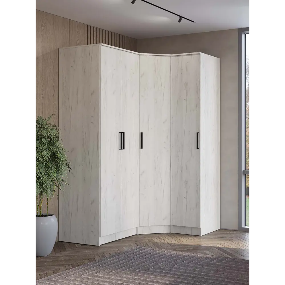 Фото 2 Шкаф распашной Bts УТ-00124692 87.6x221.6x87.6 см ЛДСП цвет дуб крафт белый Фото 2 Шкаф распашной Bts УТ-00124692 87.6x221.6x87.6 см ЛДСП цвет дуб крафт белый