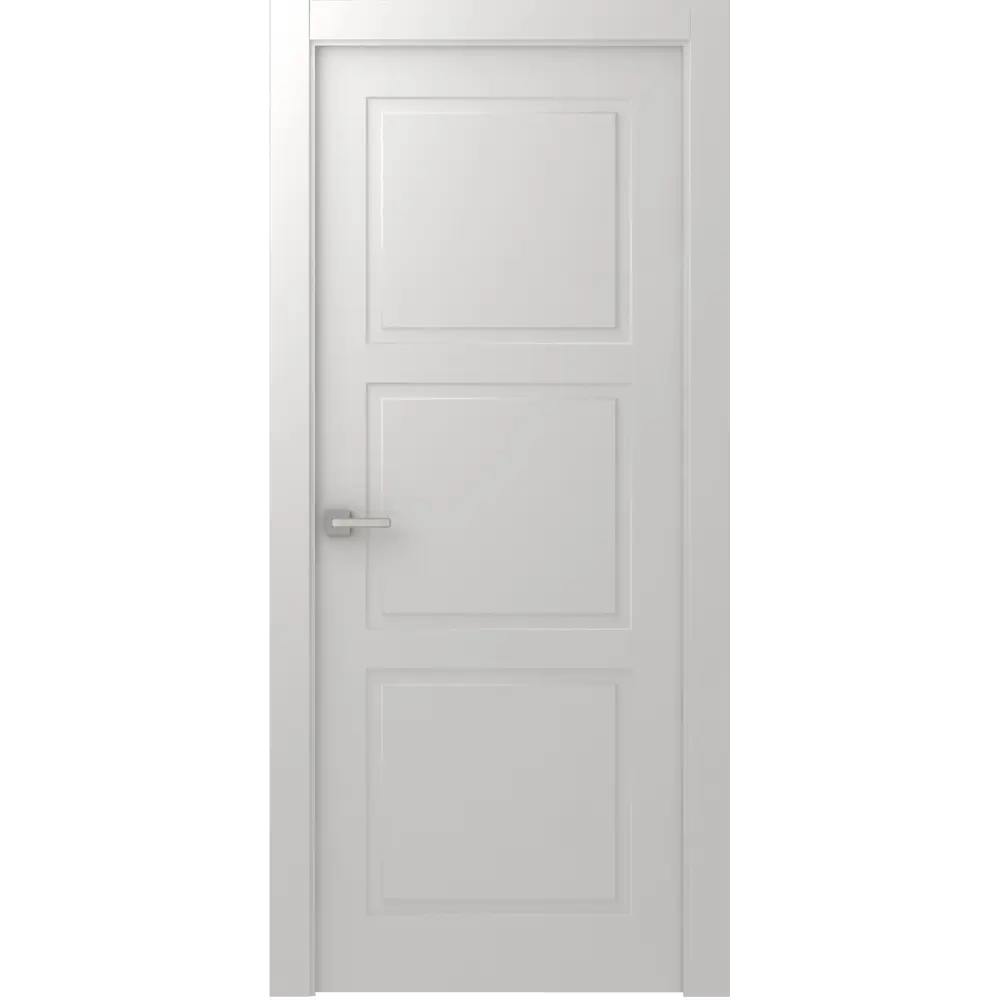 Фото 2 Дверь межкомнатная глухая Британия 80x200 см эмаль белый с замком