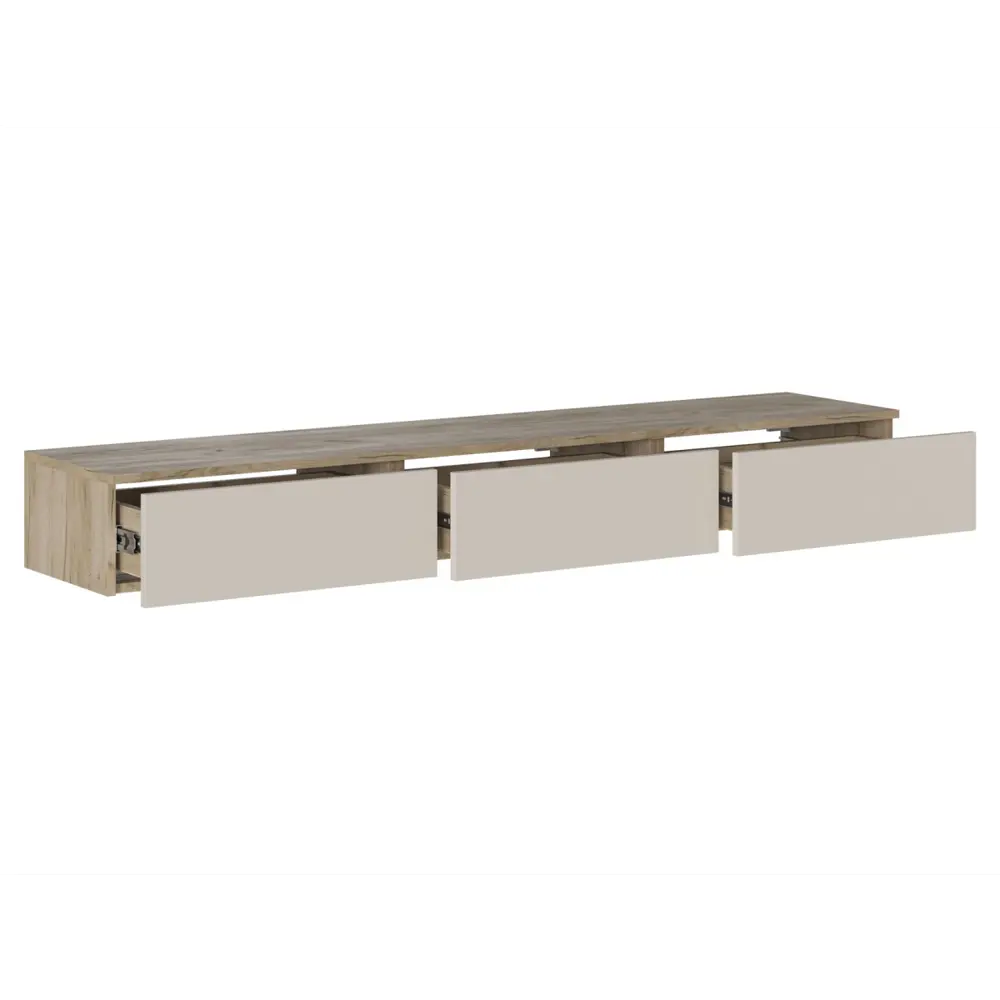 Фото 6 Тумба под телевизор Мк стиль 187754 163.4x20x35 см ЛДСП цвет серый/бежевый Фото 6 Тумба под телевизор Мк стиль 187754 163.4x20x35 см ЛДСП цвет серый/бежевый