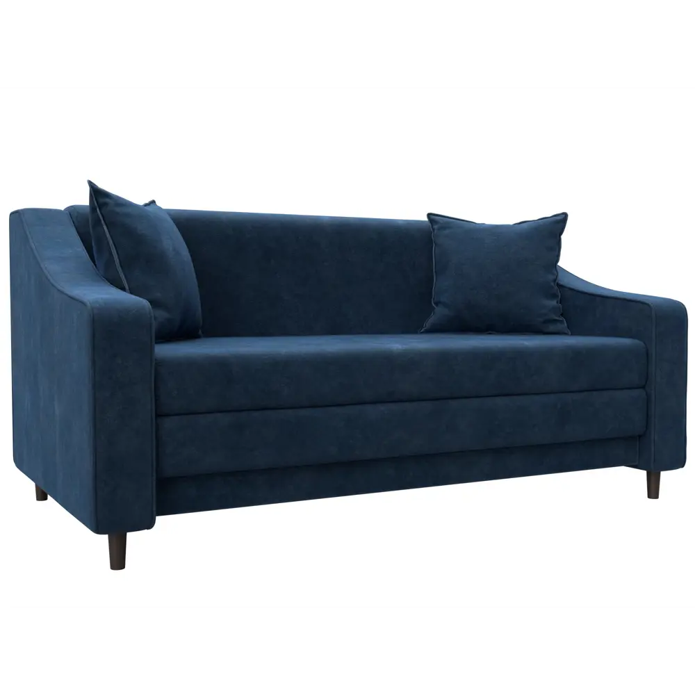 Фото Диван прямой Лига-071 Лига диванов 129781 164x82x93 см велюр цвет brut 11 синий