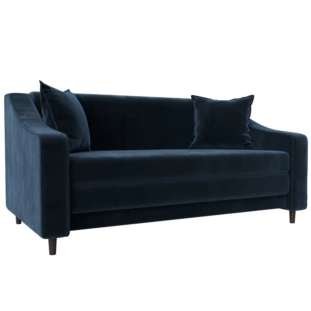 Фото Диван прямой Лига-071 Лига диванов 129775 164x82x93 см велюр цвет tower 13 синий