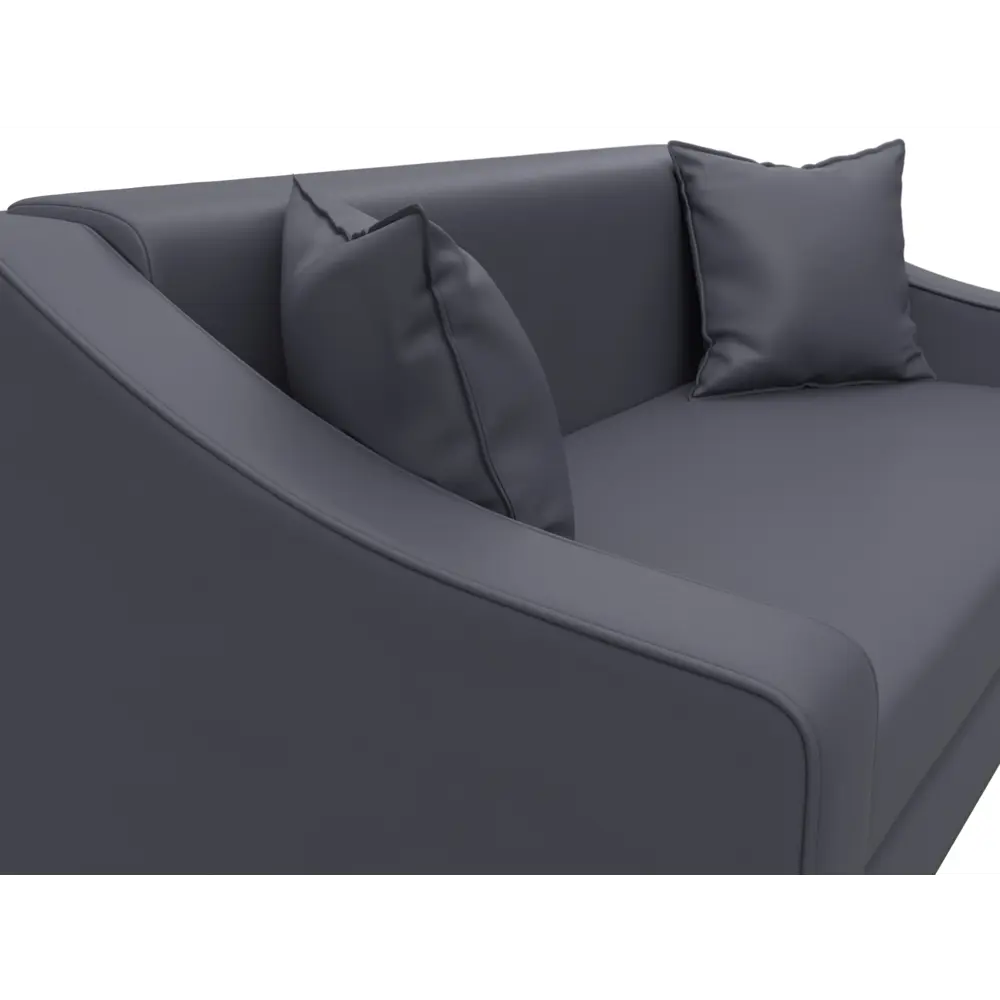 Фото 4 Диван прямой Лига-071 Лига диванов 129772 164x82x93 см экокожа цвет grifon 15 серый