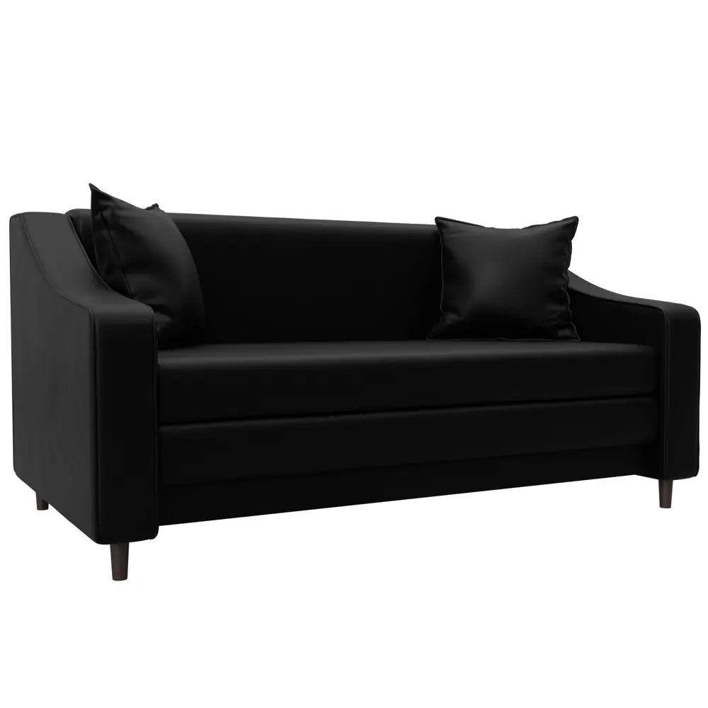 Фото Диван прямой Лига-071 Лига диванов 129771 164x82x93 см экокожа цвет grifon 18 черный Фото Диван прямой Лига-071 Лига диванов 129771 164x82x93 см экокожа цвет grifon 18 черный