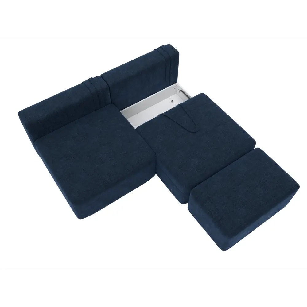 Фото 7 Диван прямой модульный с пуфом Лига-060 НПБ Лига диванов 129661 267x84x118 см шенилл цвет rimini 10 синий Фото 7 Диван прямой модульный с пуфом Лига-060 НПБ Лига диванов 129661 267x84x118 см шенилл цвет rimini 10 синий