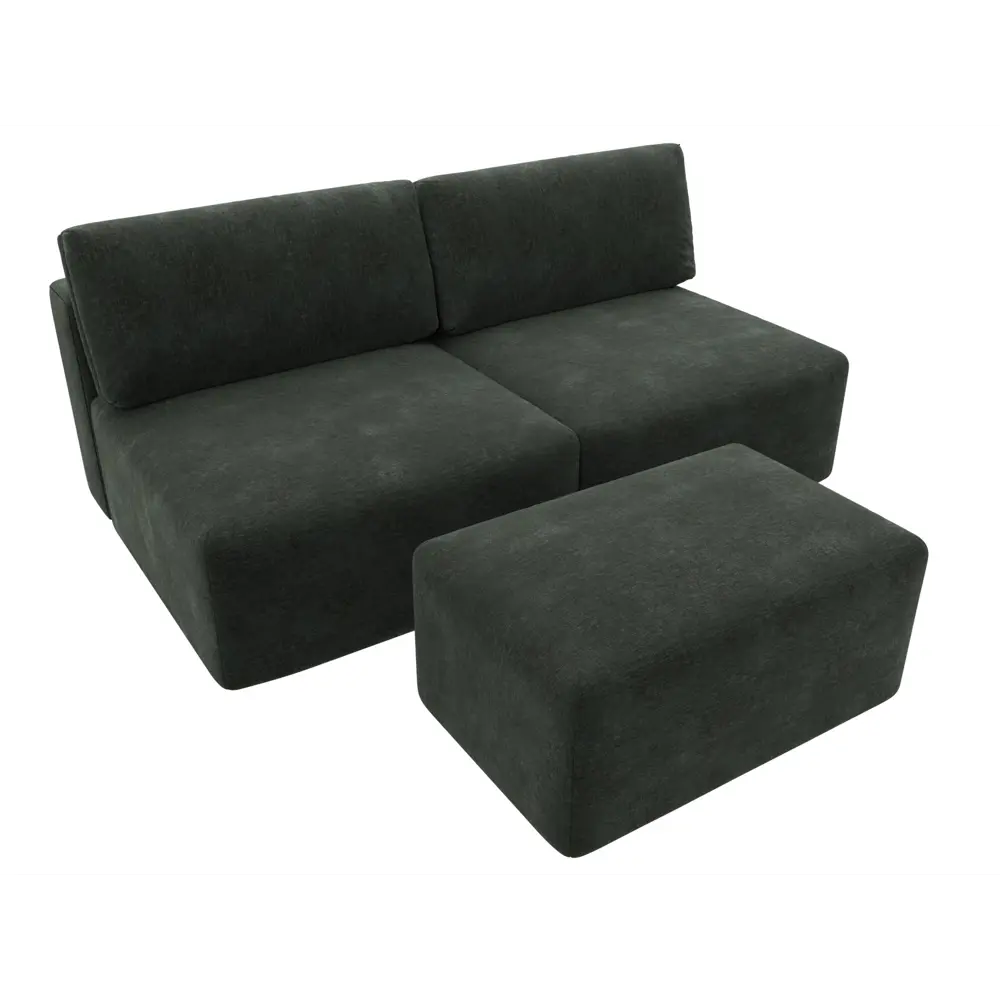 Фото 6 Диван прямой модульный с пуфом Лига-060 НПБ Лига диванов 129660 267x84x118 см шенилл цвет rimini 09 зеленый Фото 6 Диван прямой модульный с пуфом Лига-060 НПБ Лига диванов 129660 267x84x118 см шенилл цвет rimini 09 зеленый