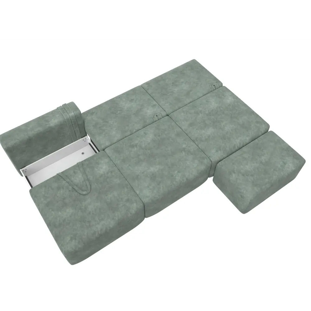 Фото 9 Диван прямой модульный с пуфом Лига-060 НПБ Лонг Лига диванов 129490 367x84x118 см велюр цвет brut 08 зеленый Фото 9 Диван прямой модульный с пуфом Лига-060 НПБ Лонг Лига диванов 129490 367x84x118 см велюр цвет brut 08 зеленый