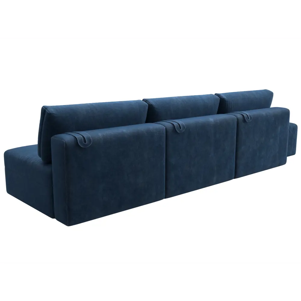 Фото 5 Диван прямой модульный с пуфом Лига-060 НПБ Лонг Лига диванов 129491 367x84x118 см велюр цвет brut 11 синий Фото 5 Диван прямой модульный с пуфом Лига-060 НПБ Лонг Лига диванов 129491 367x84x118 см велюр цвет brut 11 синий